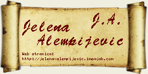 Jelena Alempijević vizit kartica